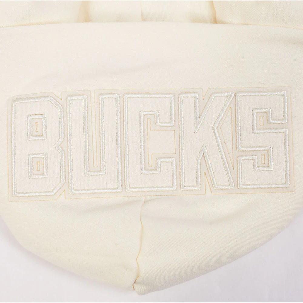 NBA MILWAUKEE BUCKS GIANNIS ANTETOKOUNMPO #34 NEUTRAL PNN MEN'S DROP SHOULDER FLC CREWNECK (EGGSHELL) - Image 9