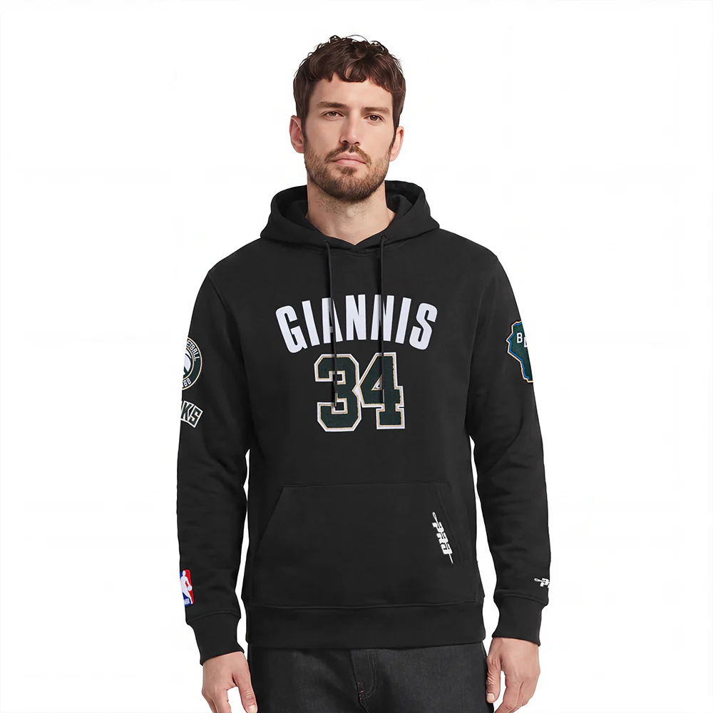 NBA MILWAUKEE BUCKS GIANNIS ANTETOKOUNMPO #34 CLASSIC PNN MEN'S DK P (BLACK)