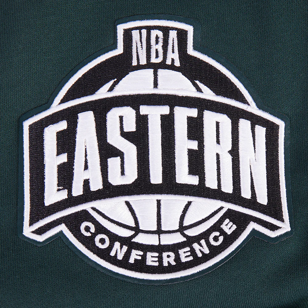 NBA MILWAUKEE BUCKS LETTERMAN MEN'S PULL OVER HOODIE (FOREST GREEN) - Image 8