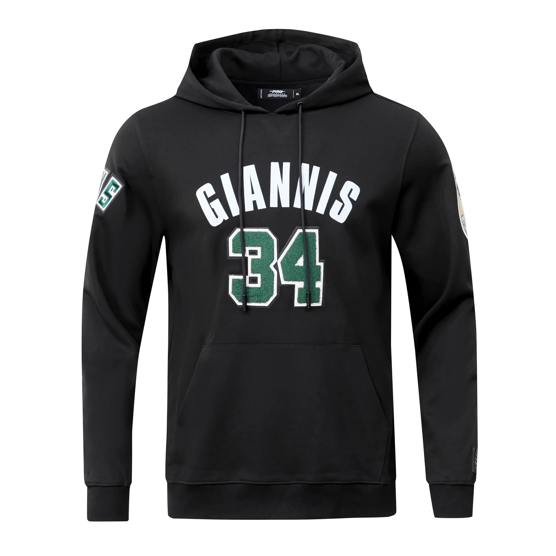 NBA MILWAUKEE BUCKS GIANNIS MEN'S PULLOVER HOODIE (BLACK)
