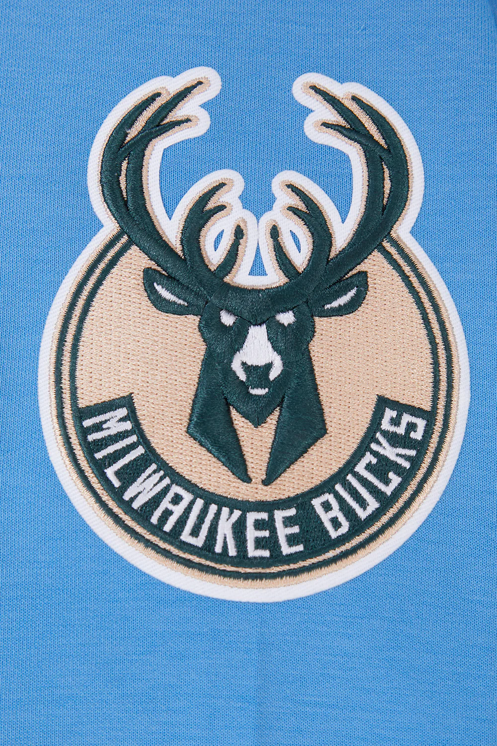 NBA MILWAUKEE BUCKS CLASSIC CHENILLE MEN'S FULL ZIP PULLOVER HOODIE (UNIVERSITY BLUE) - Image 9