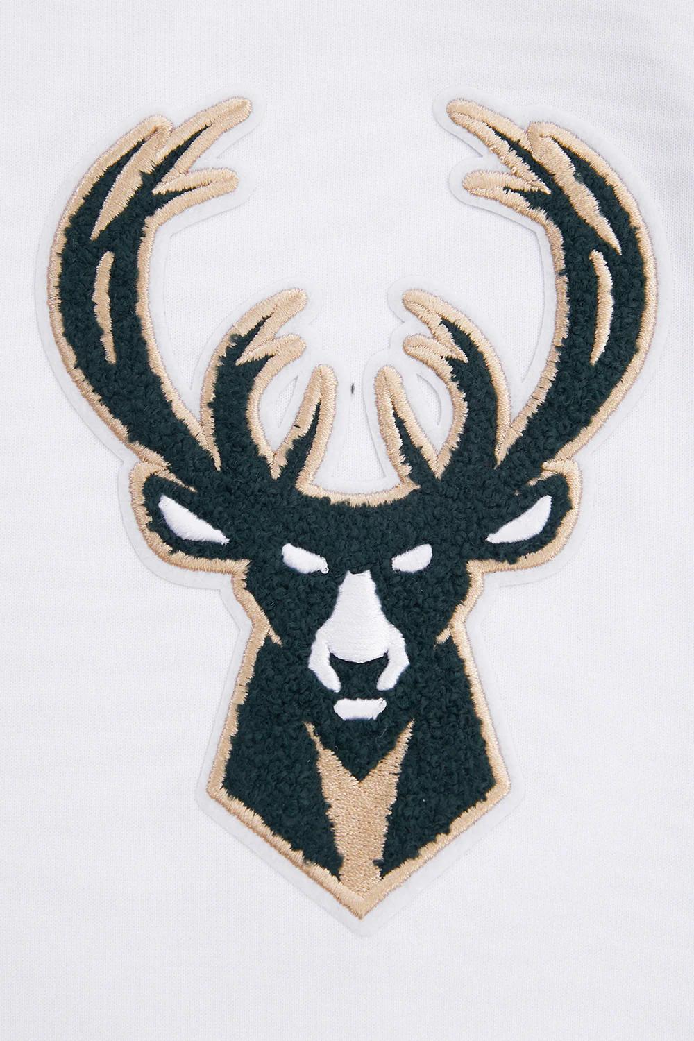 NBA MILWAUKEE BUCKS CLASSIC CHENILLE MEN'S FULL ZIP PULLOVER HOODIE (WHITE) - Image 13