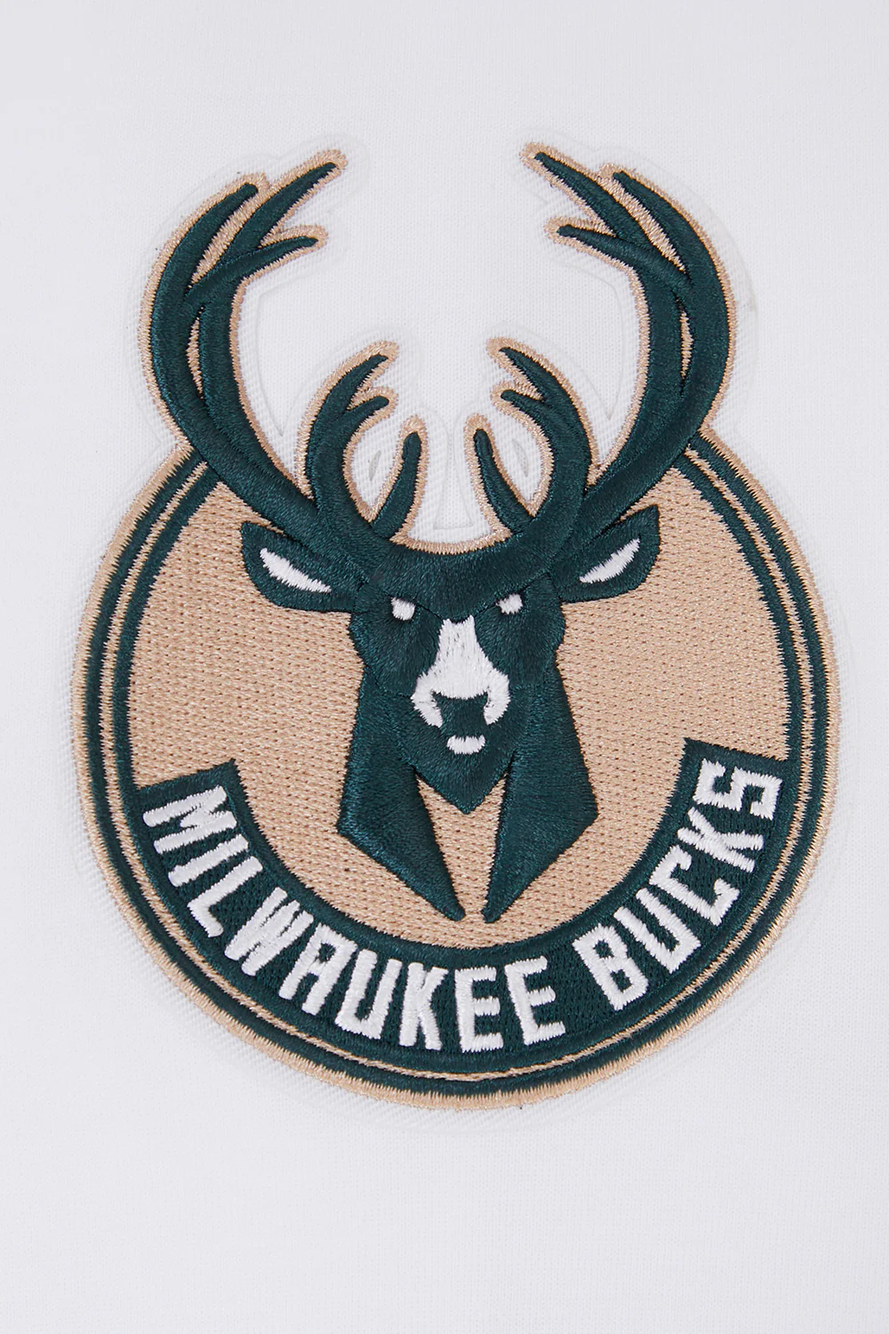 NBA MILWAUKEE BUCKS CLASSIC CHENILLE MEN'S FULL ZIP PULLOVER HOODIE (WHITE) - Image 14