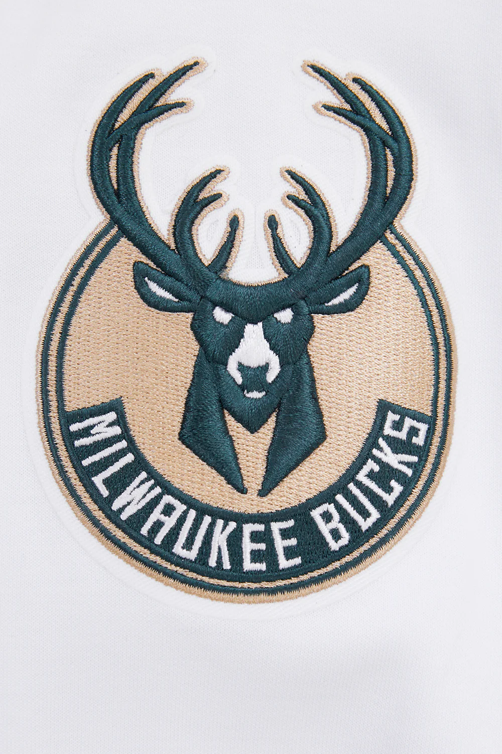 NBA MILWAUKEE BUCKS CLASSIC CHENILLE MEN'S FULL ZIP PULLOVER HOODIE (WHITE) - Image 15