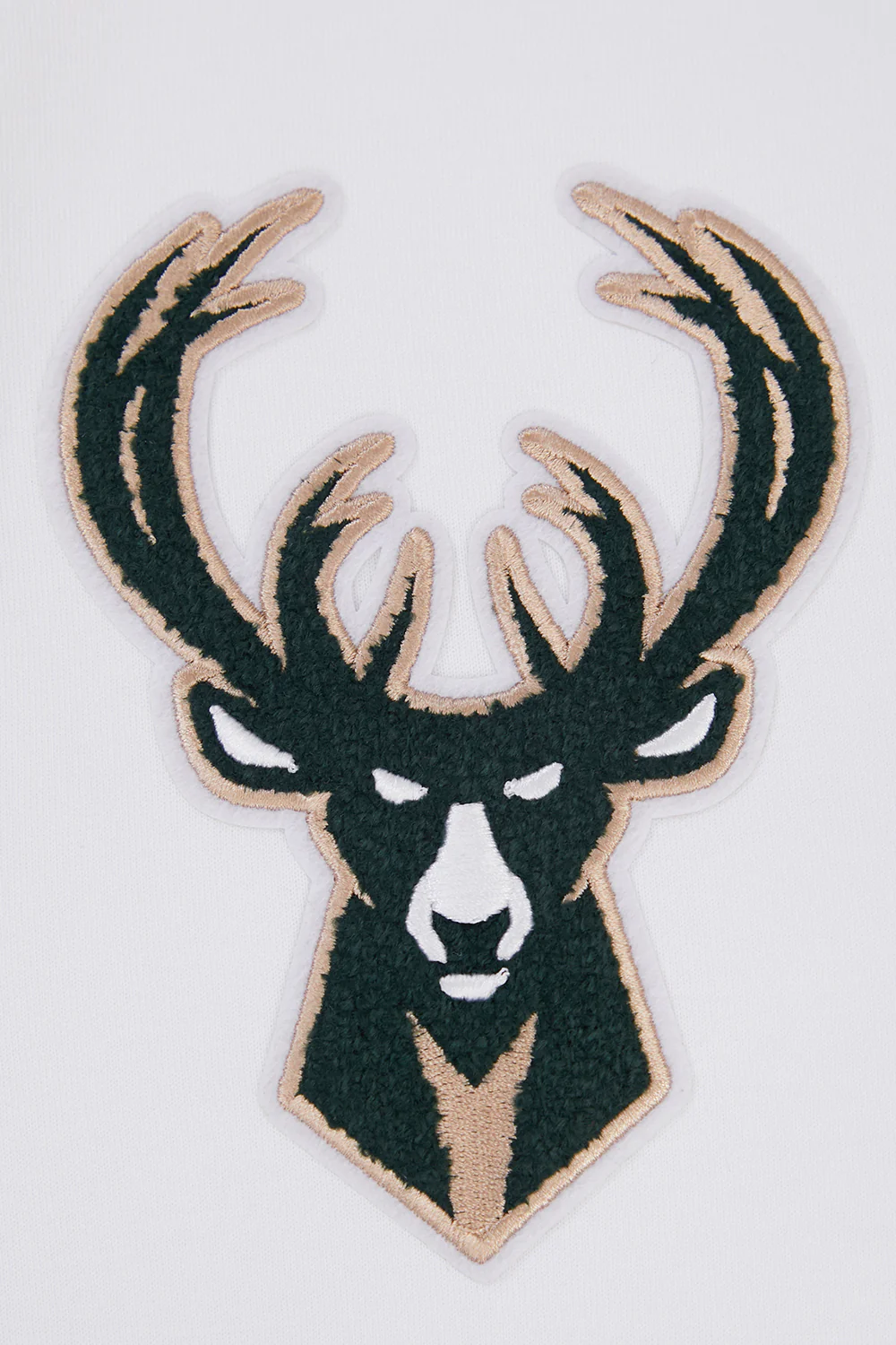 NBA MILWAUKEE BUCKS CLASSIC CHENILLE MEN'S FULL ZIP PULLOVER HOODIE (WHITE) - Image 16