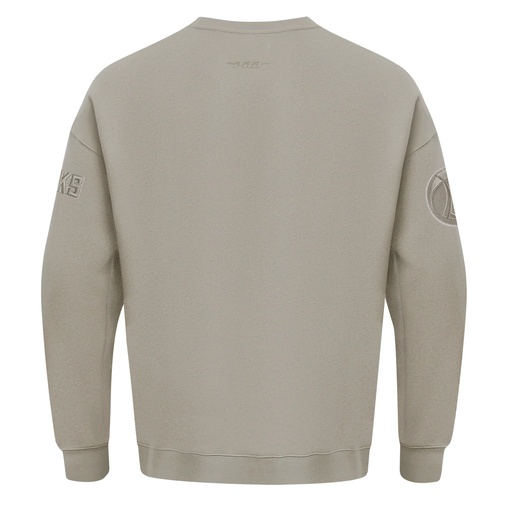 NBA MILWAUKEE BUCKS NEUTRAL MEN'S DROP SHOULDER FLC CREWNECK (TAUPE) - Image 5