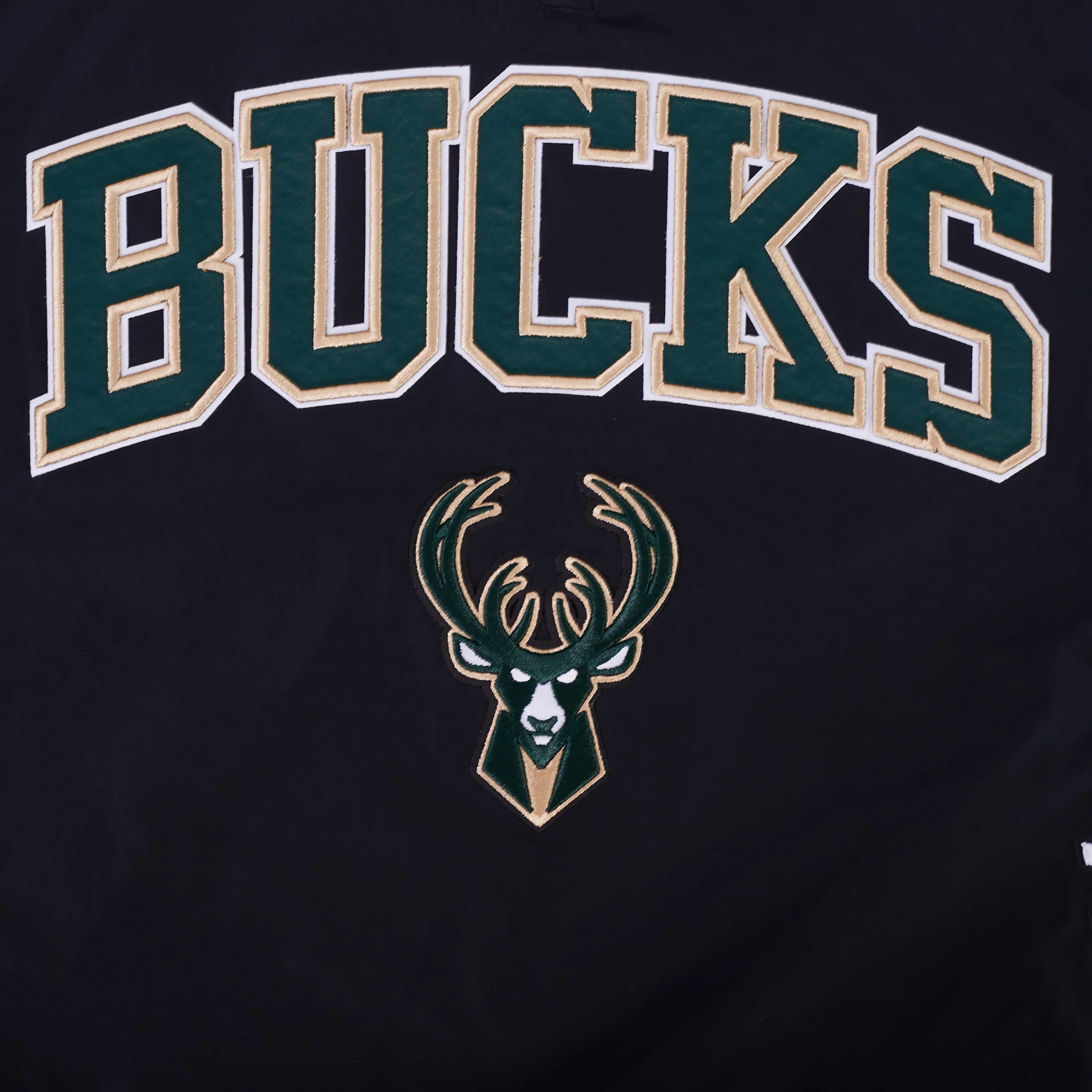 NBA MILWAUKEE BUCKS PRE GAME MEN'S JACKET (BLACK) - Image 9