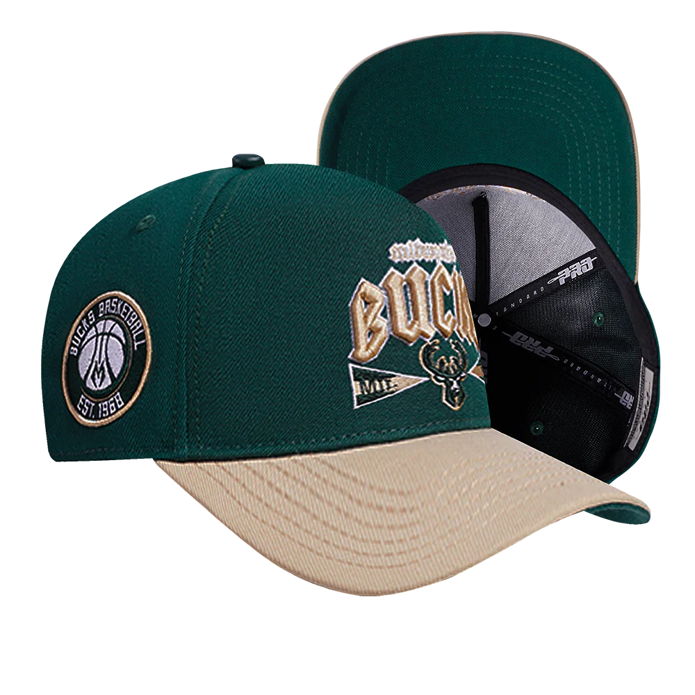 NBA MILWAUKEE BUCKS CITY TOUR CURVED SNAPBACK HAT (FOREST GREEN) - Image 7