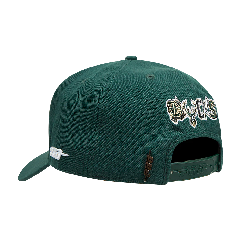 NBA MILWAUKEE BUCKS CITY RANSOM PINCH FRONT SNAPBACK (FOREST GREEN) - Image 3