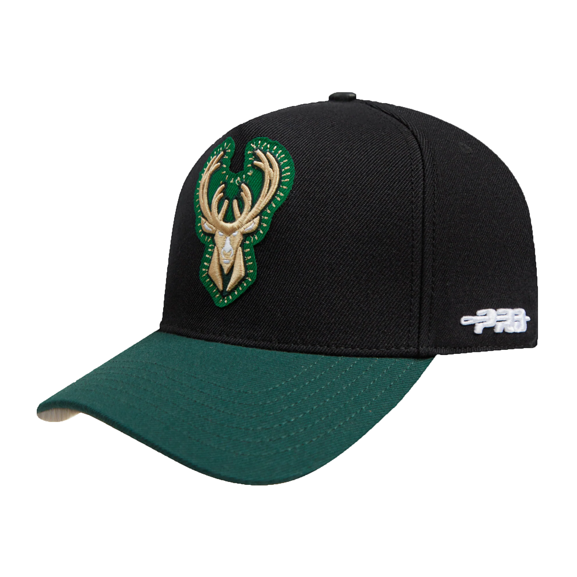 NBA MILWAUKEE BUCKS DIY PICK STITCH PINCH FRONT SNAPBACK HAT (BLACK) - Image 2