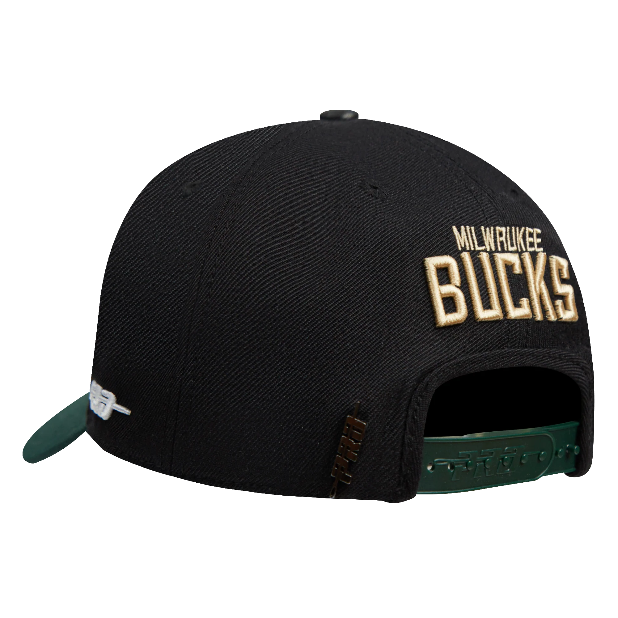 NBA MILWAUKEE BUCKS DIY PICK STITCH PINCH FRONT SNAPBACK HAT (BLACK) - Image 3