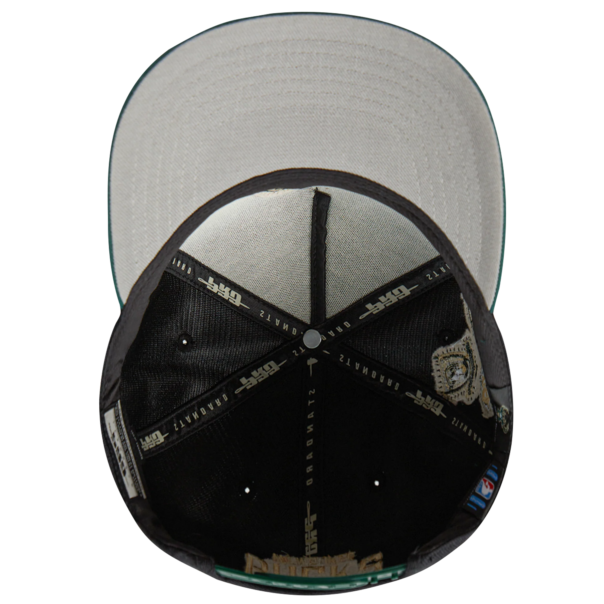 NBA MILWAUKEE BUCKS DIY PICK STITCH PINCH FRONT SNAPBACK HAT (BLACK) - Image 6