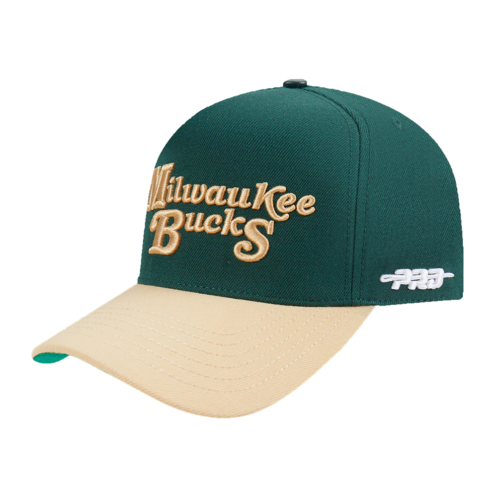 NBA MILWAUKEE BUCKS SOUVENIR MEN'S PINCH FRONT SNAPBACK HAT (FOREST GREEN) - Image 2
