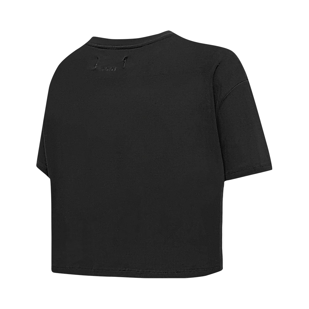NBA MILWAUKEE BUCKS RETRO CLASSIC WOMEN'S SINGLE JERSEY BOXY TEE (BLACK) - Image 6