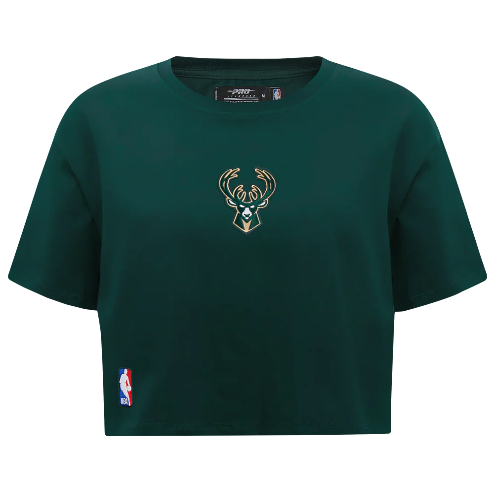 MILWAUKEE BUCKS WINGSPAN WOMEN'S SJ BOXY TEE (FOREST GREEN) - Image 3