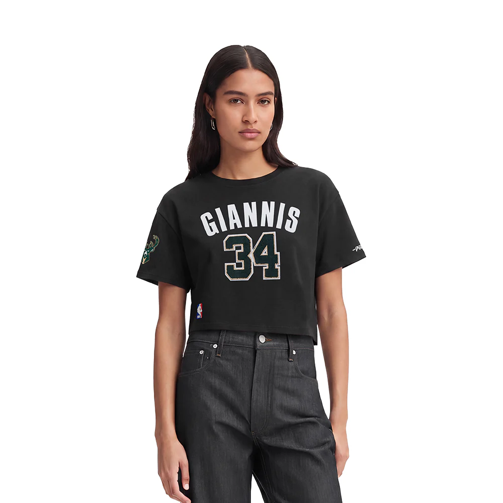 NBA MILWAUKEE BUCKS GIANNIS ANTETOKOUNMPO #34 CLASSIC PNN WOMEN'S SJ B (BLACK)