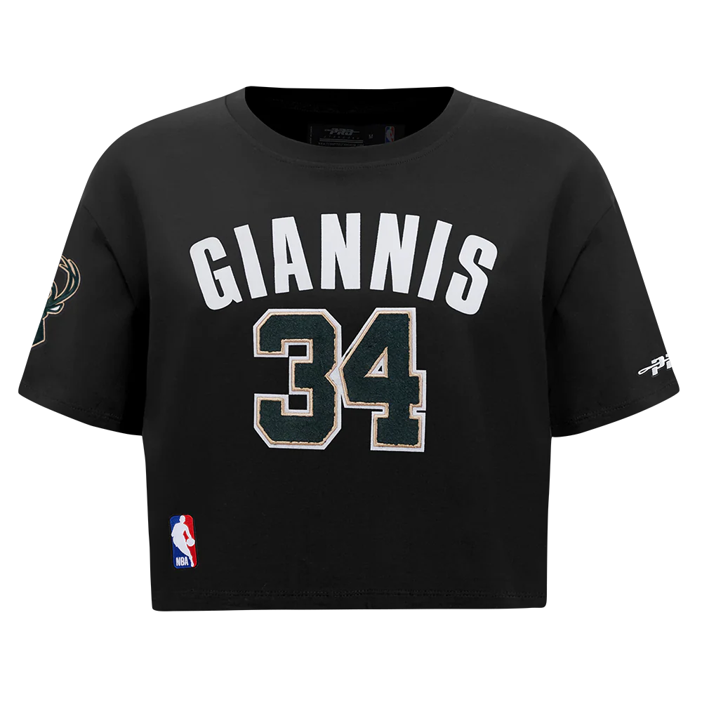 NBA MILWAUKEE BUCKS GIANNIS ANTETOKOUNMPO #34 CLASSIC PNN WOMEN'S SJ B (BLACK) - Image 3