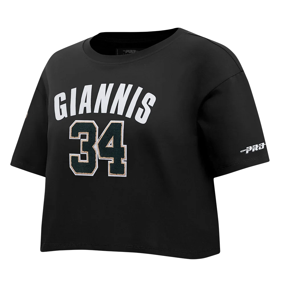 NBA MILWAUKEE BUCKS GIANNIS ANTETOKOUNMPO #34 CLASSIC PNN WOMEN'S SJ B (BLACK) - Image 4