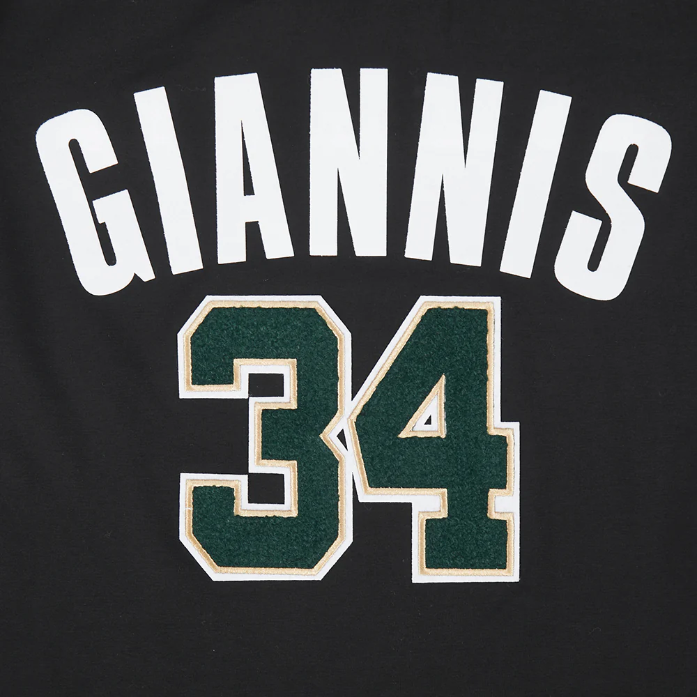 NBA MILWAUKEE BUCKS GIANNIS ANTETOKOUNMPO #34 CLASSIC PNN WOMEN'S SJ S (BLACK) - Image 8