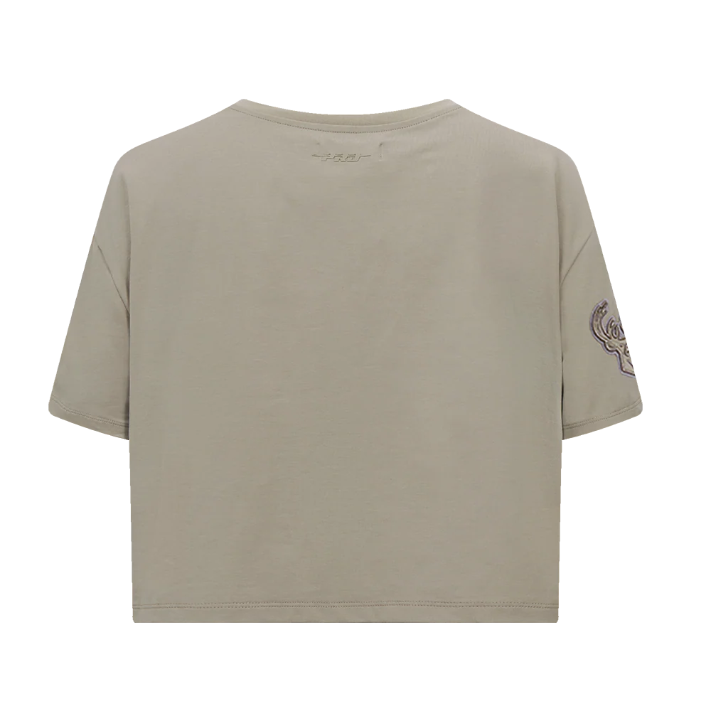 NBA MILWAUKEE BUCKS NEUTRAL WOMEN'S BOXY TEE (TAUPE) - Image 5