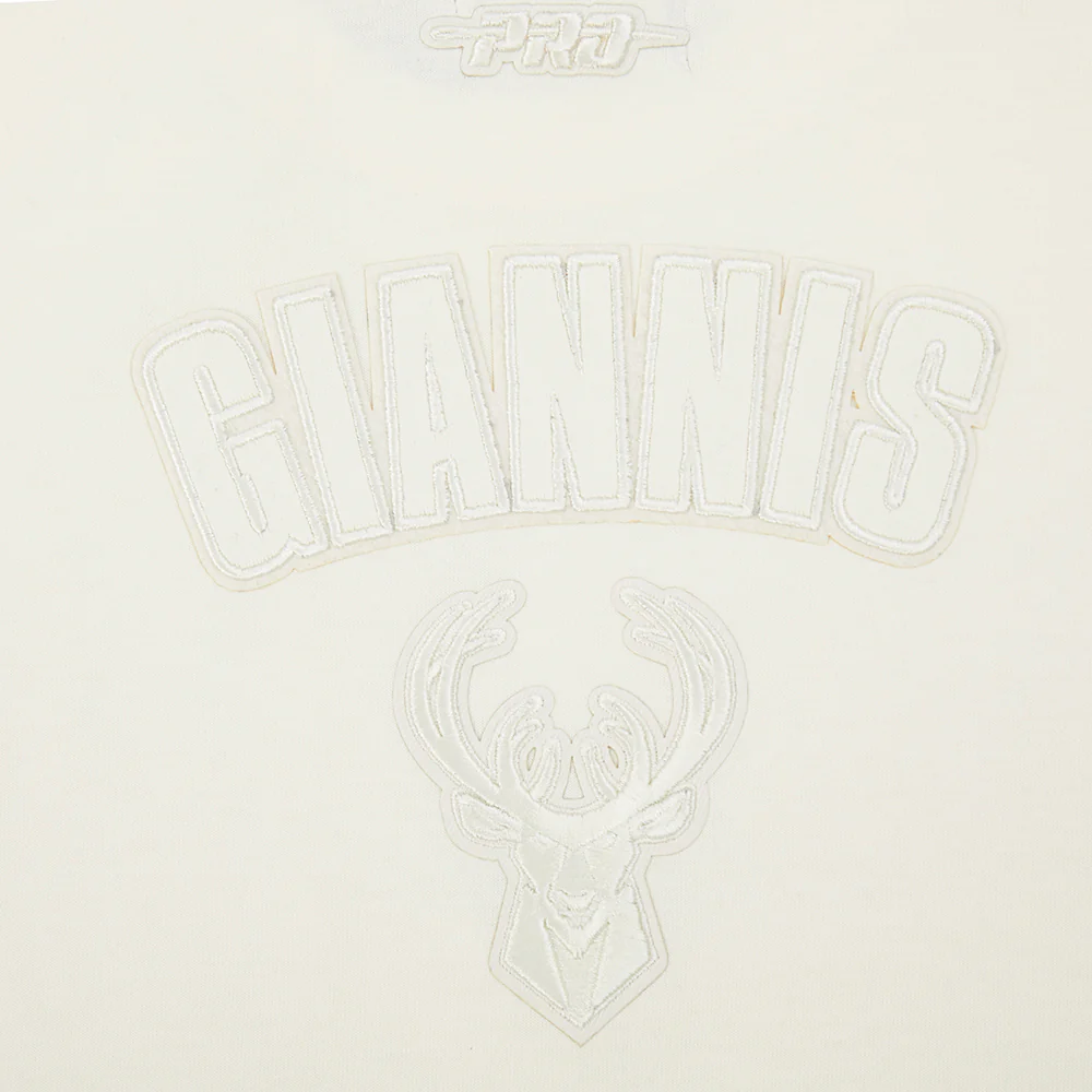 NBA MILWAUKEE BUCKS Giannis Antetokounmpo #34 NEUTRAL PNN BIG BOY'S SS TEE (EGGSHELL) - Image 5