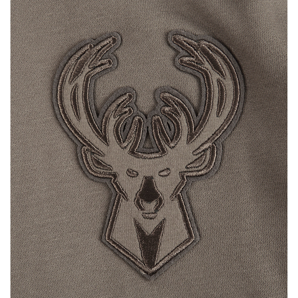 NBA MILWAUKEE BUCKS NEUTRAL BIG BOYS FLC PO HOODIE (DARK TAUPE) - Image 6