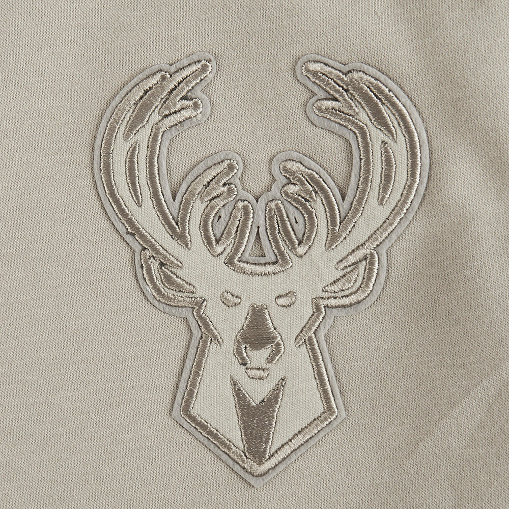 NBA MILWAUKEE BUCKS NEUTRAL BIG BOYS FLC PO HOODIE (TAUPE) - Image 5
