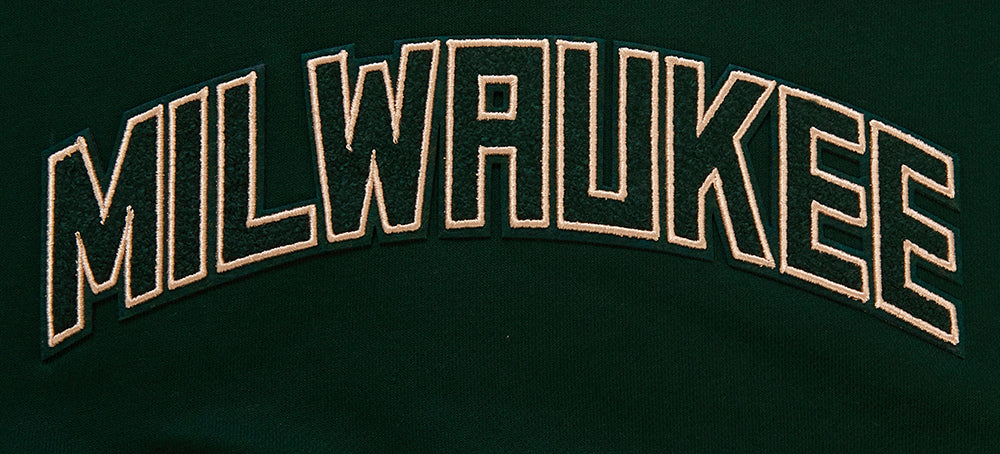 NBA MILWAUKEE BUCKS CLASSIC WOMEN'S HOODIE DRESS (FOREST GREEN) - Image 5