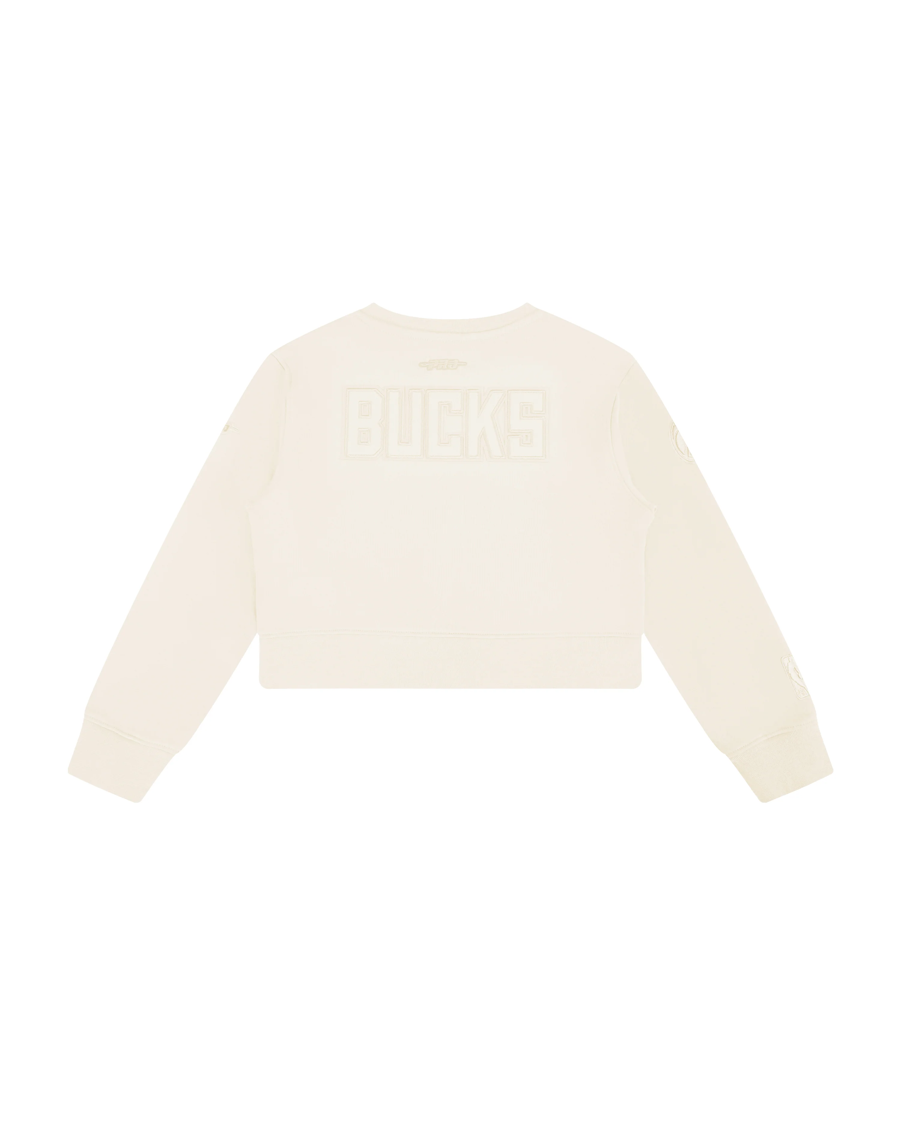 NBA MILWAUKEE BUCKS NEUTRAL BIG GIRLS  FLEECE CREWNECK (EGGSHELL) - Image 4