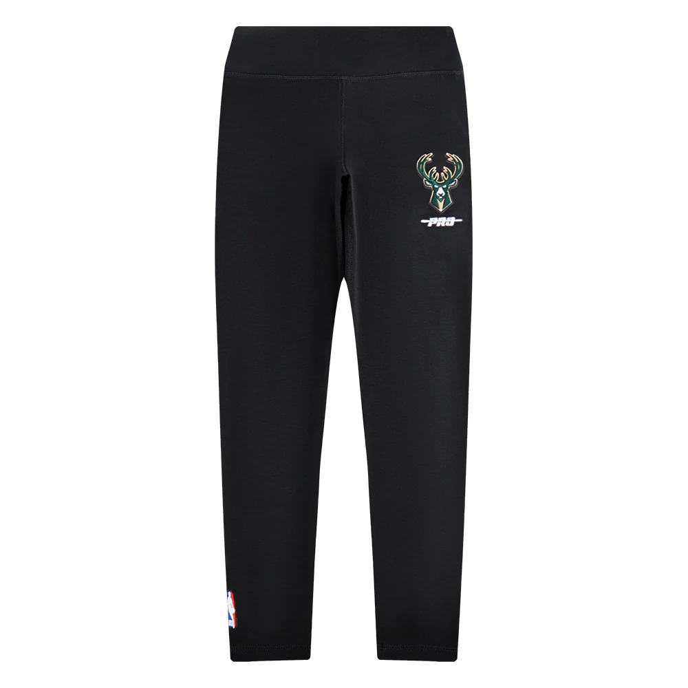 NBA MILWAUKEE BUCKS RETRO CLASSIC BIG GIRLS LEGGING (BLACK) - Image 4