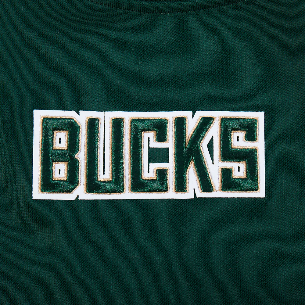 NBA MILWAUKEE BUCKS WINGSPAN WOMEN'S FLEECE CREWNECK (FOREST GREEN) - Image 10