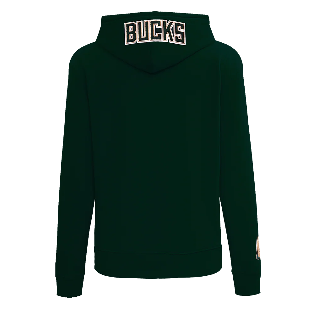 NBA MILWAUKEE BUCKS CLASSIC WOMEN'S PULLOVER HOODIE (FOREST GREEN) - Image 4