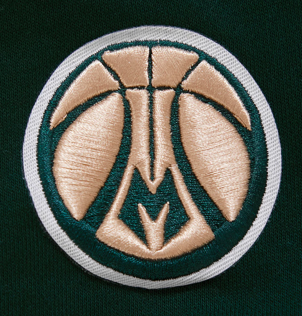 NBA MILWAUKEE BUCKS CLASSIC WOMEN'S PULLOVER HOODIE (FOREST GREEN) - Image 6