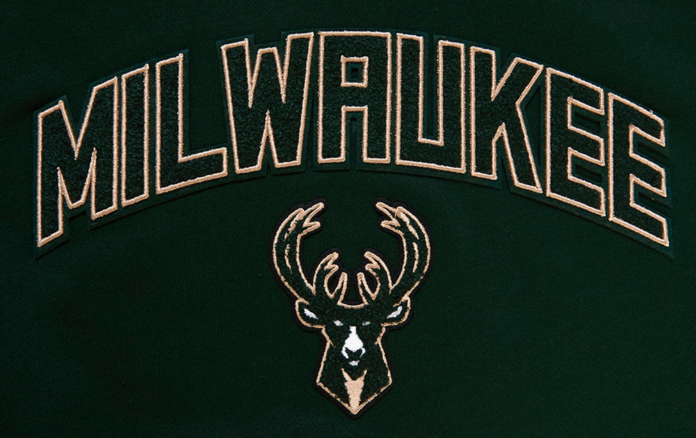 NBA MILWAUKEE BUCKS CLASSIC WOMEN'S PULLOVER HOODIE (FOREST GREEN) - Image 7
