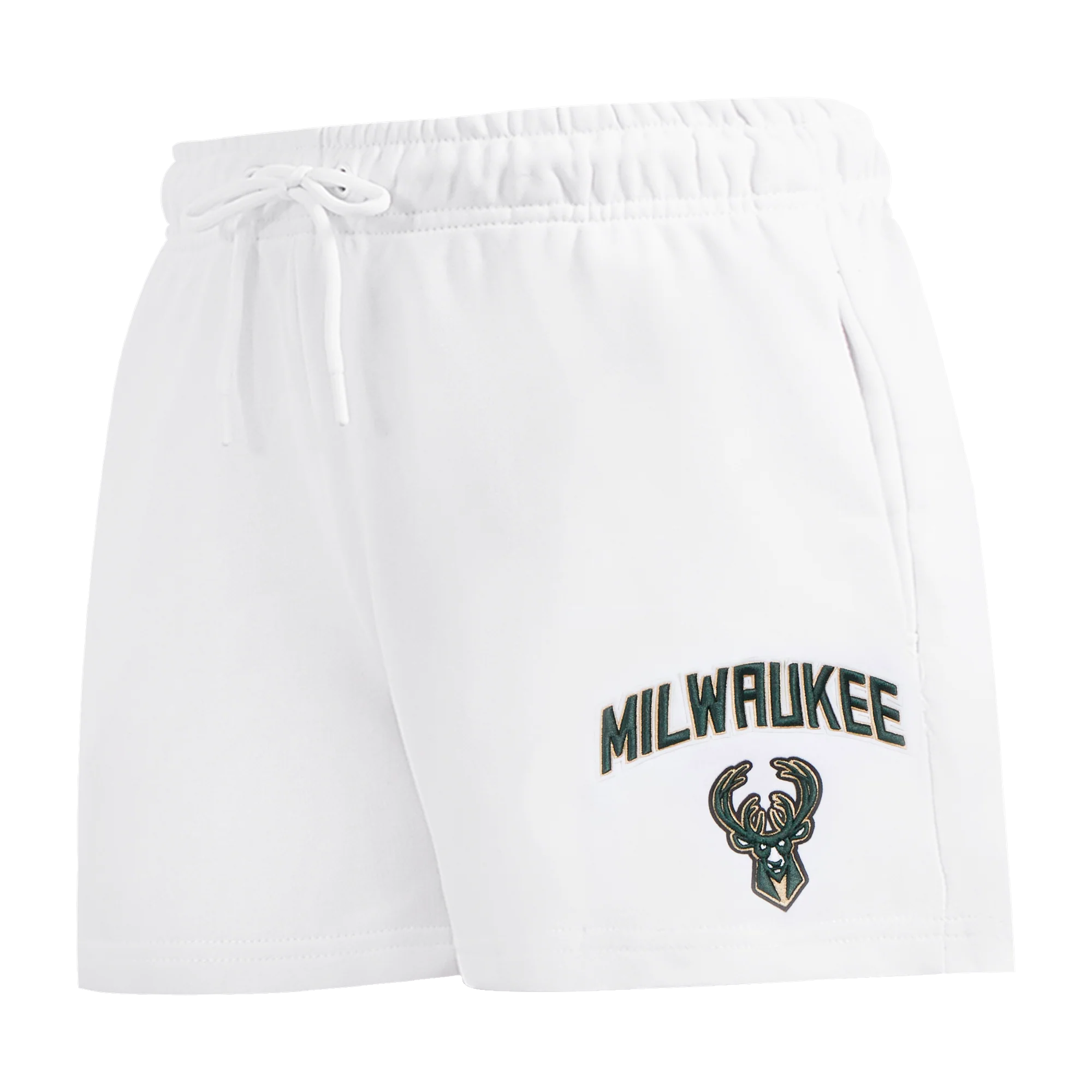 NBA MILWAUKEE BUCKS CLASSIC WOMEN'S SHORT (WHITE)