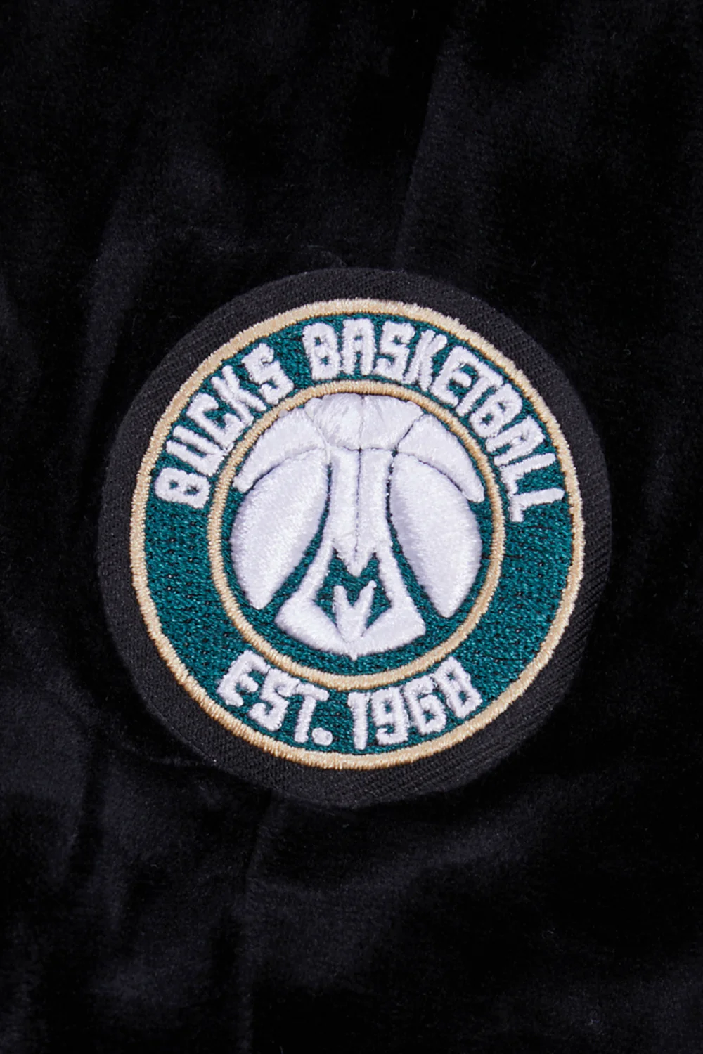 NBA MILWAUKEE BUCKS CLASSIC WOMEN'S VELOUR JOGGER (BLACK) - Image 6