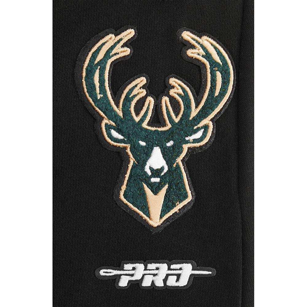 NBA MILWAUKEE BUCKS CLASSIC LITTLE BOYS FLC SWEATPANT (BLACK) - Image 6