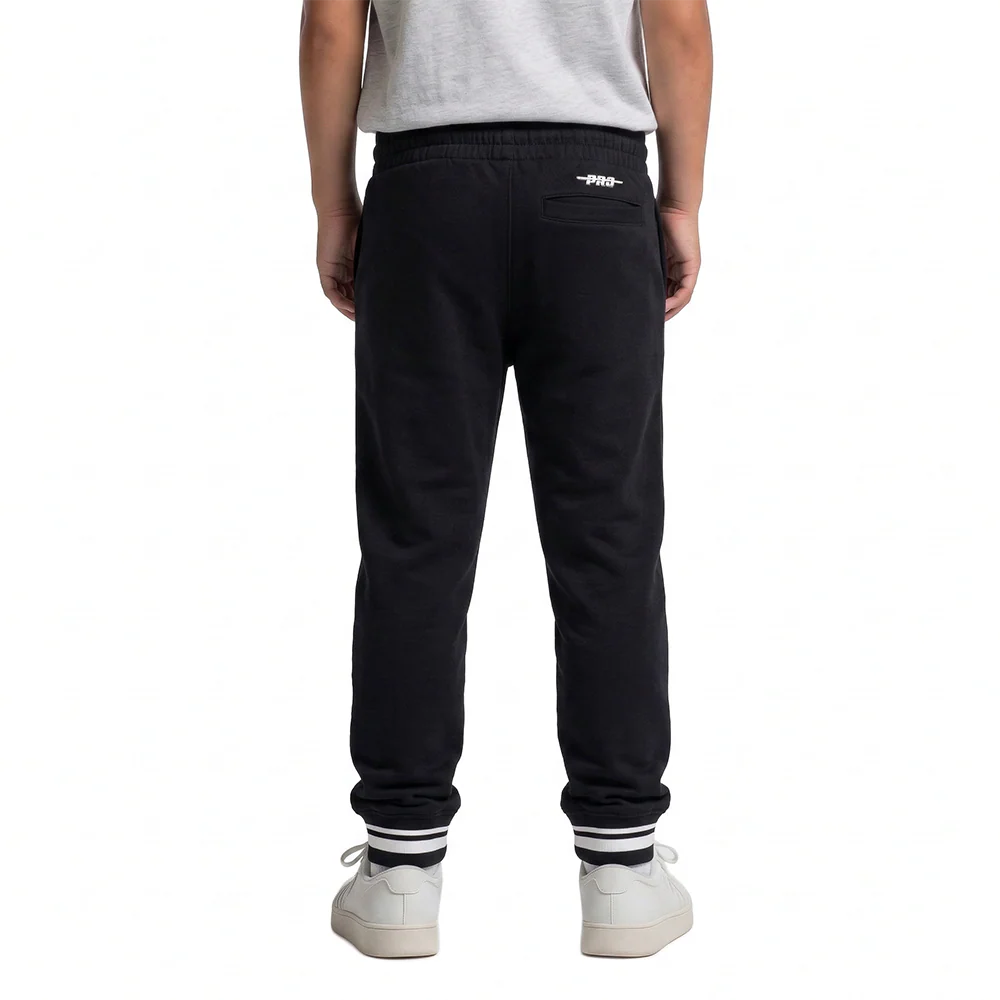 NBA MILWAUKEE BUCKS RETRO CLASSIC LITTLE BOYS RIB FLEECE SWEATPANT (BLACK) - Image 2
