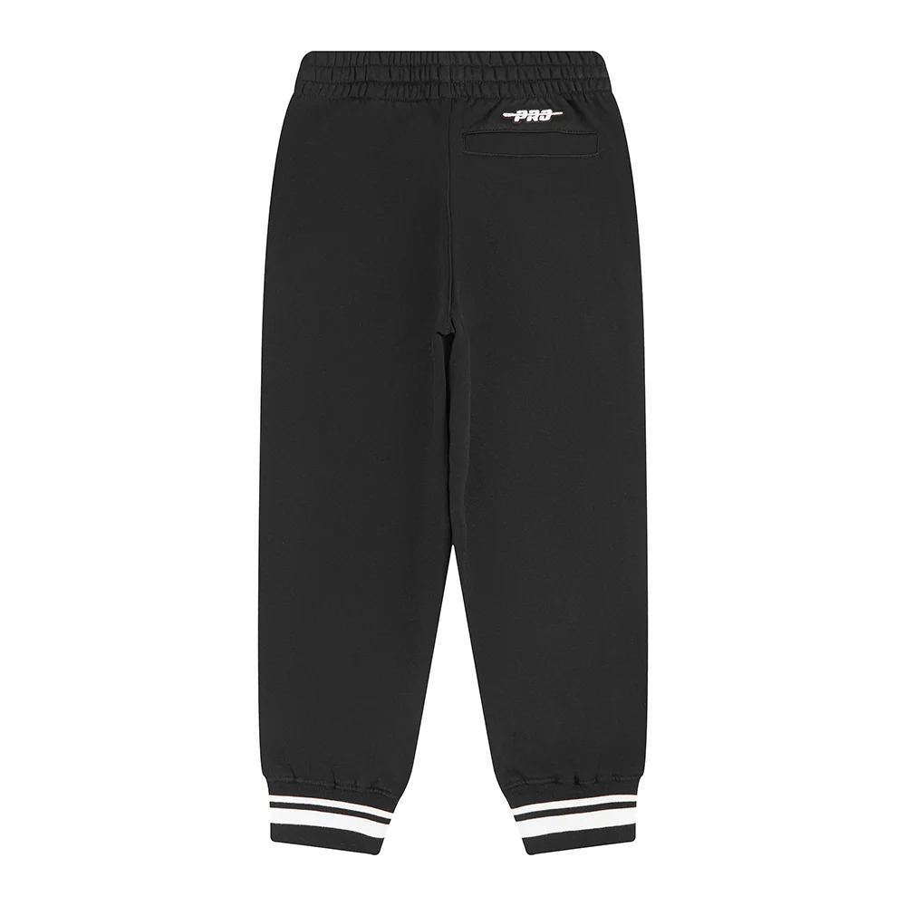 NBA MILWAUKEE BUCKS RETRO CLASSIC LITTLE BOYS RIB FLEECE SWEATPANT (BLACK) - Image 5