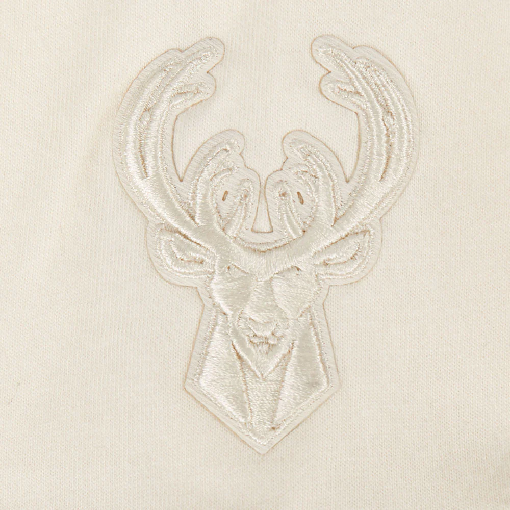 NBA MILWAUKEE BUCKS NEUTRAL LITTLE GIRLS SHORT SLEEVE BOXY TEE (EGGSHELL) - Image 7