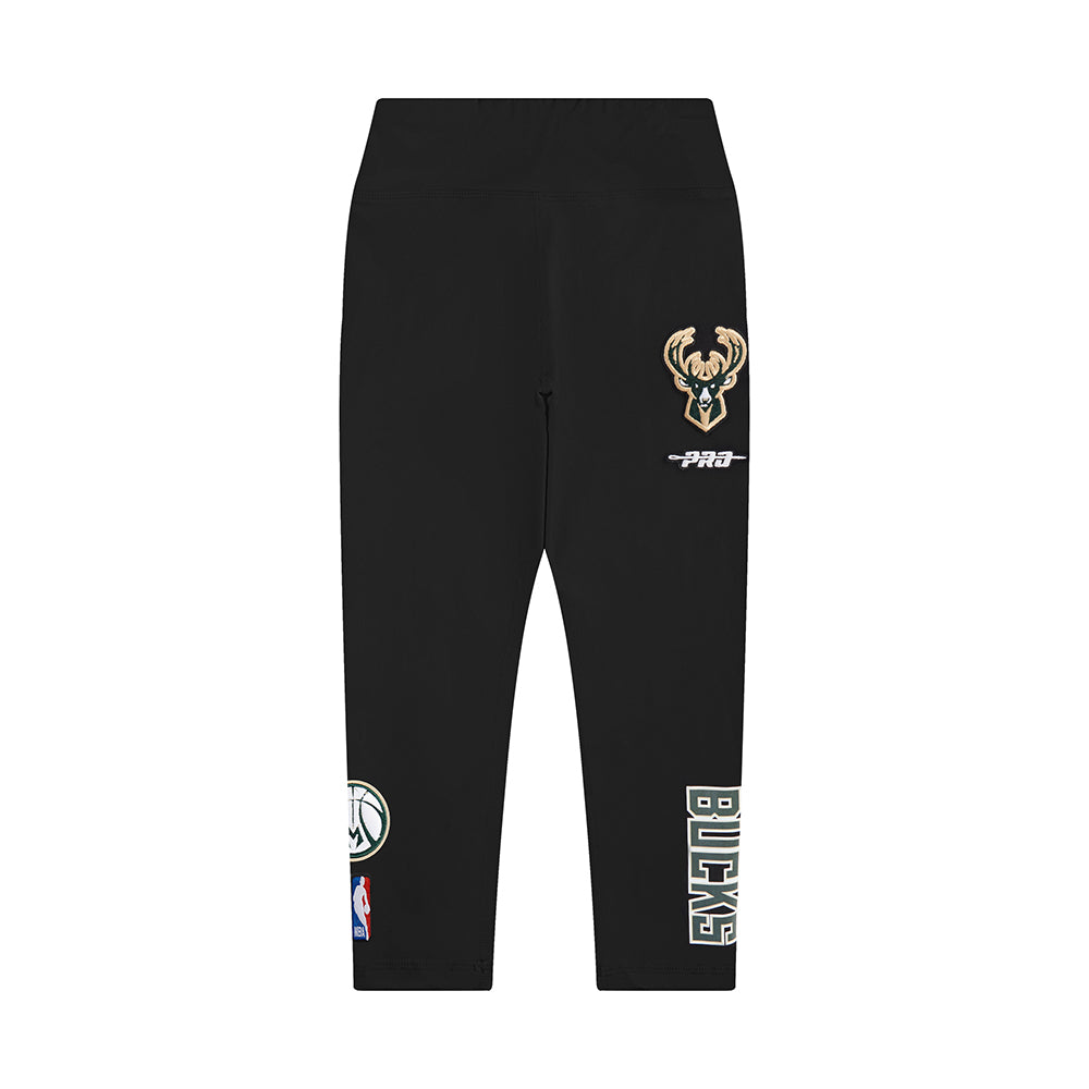 NBA MILWAUKEE BUCKS CLASSIC LITTLE GIRLS LEGGING (BLACK) - Image 4