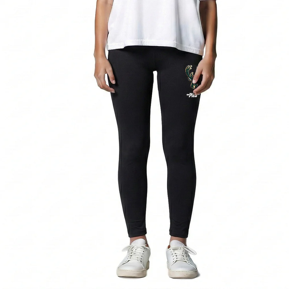 NBA MILWAUKEE BUCKS RETRO CLASSIC LITTLE GIRLS LEGGING (BLACK) - Image 3