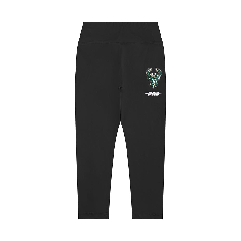 NBA MILWAUKEE BUCKS RETRO CLASSIC LITTLE GIRLS LEGGING (BLACK) - Image 4