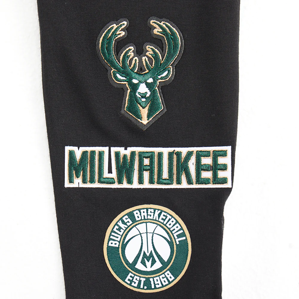 NBA MILWAUKEE BUCKS RETRO CLASSIC LITTLE GIRLS LEGGING (BLACK) - Image 7