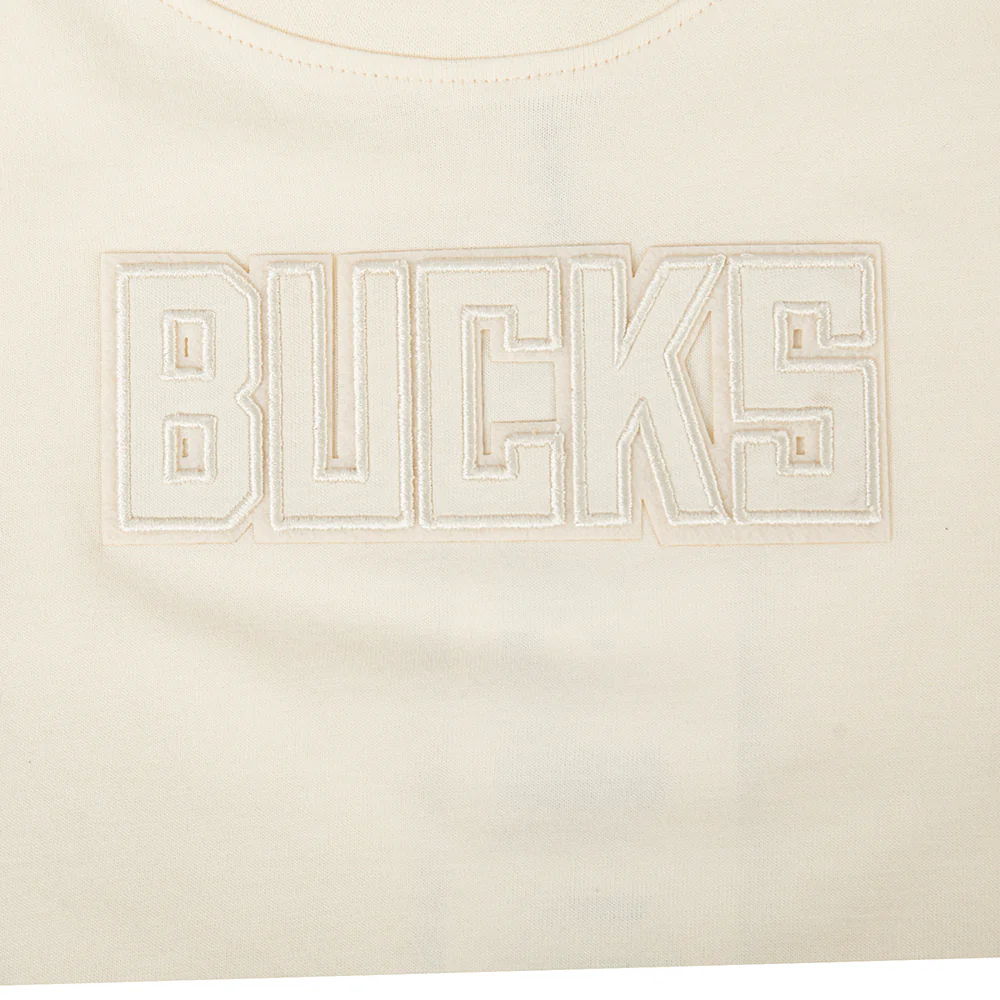 NBA MILWAUKEE BUCKS NEUTRAL TODDLER GIRLS SHORT SLEEVE BOXY TEE (EGGSHELL) - Image 8