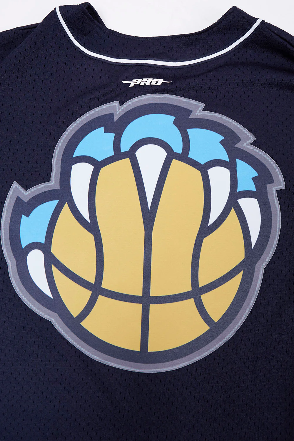NBA MEMPHIS GRIZZLIES SCRIPT TAIL MEN'S MESH BUTTON DOWN SHIRT (MIDNIGHT NAVY) - Image 8