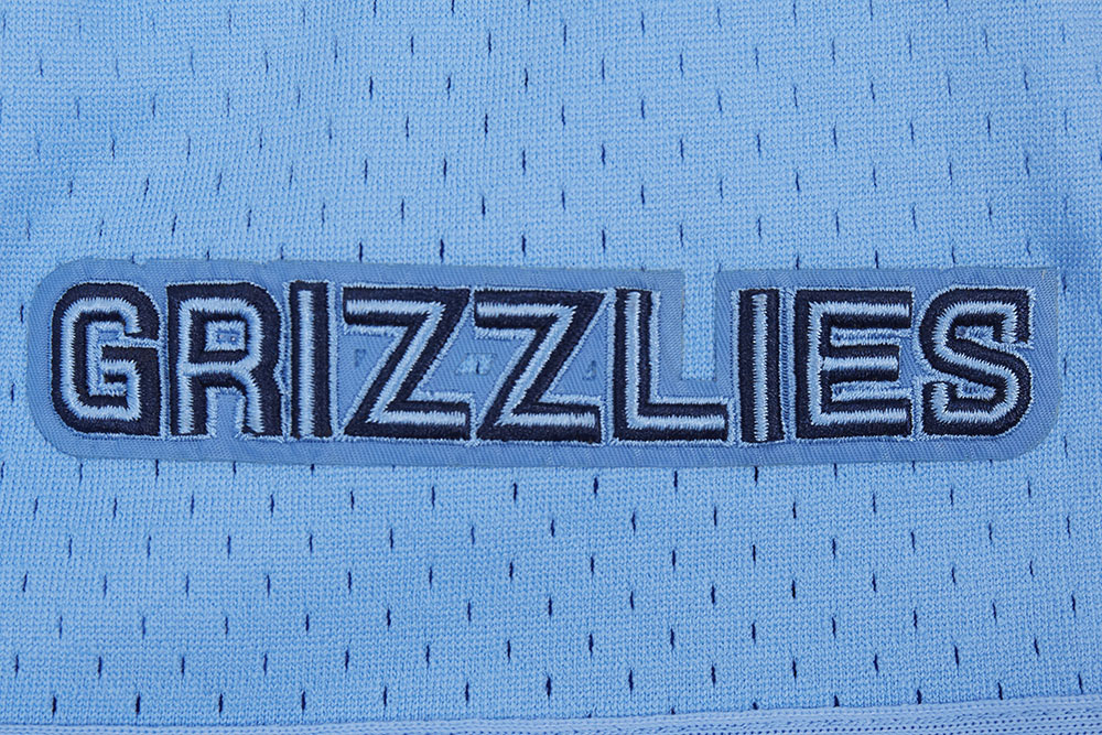 NBA MEMPHIS GRIZZLIES SCRIPT TAIL MEN'S MESH BUTTON DOWN SHIRT (UNIVERSITY BLUE) - Image 7