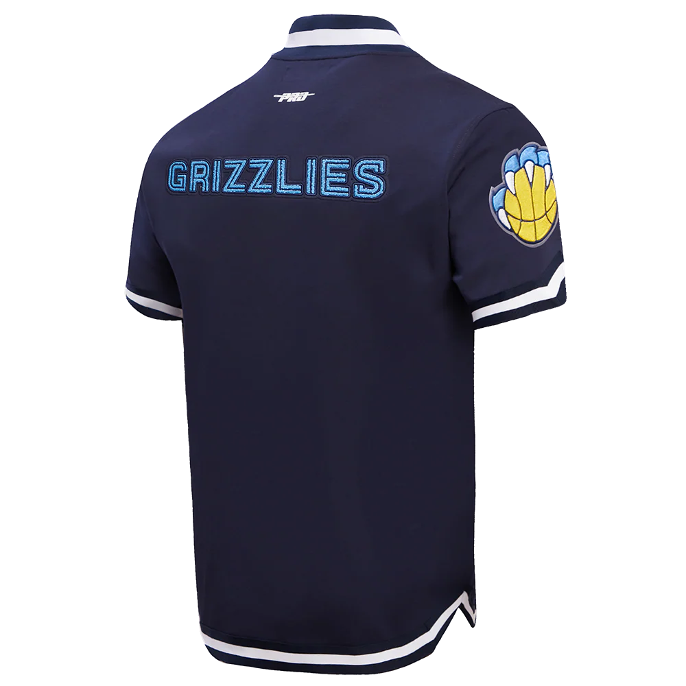 MEMPHIS GRIZZLIES CLASSIC MEN'S WARM UP JACKET (MIDNIGHT NAVY) - Image 3