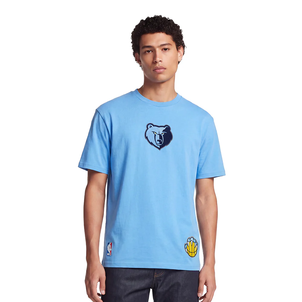NBA MEMPHIS GRIZZLIES WINGSPAN MEN'S CJ DROP SHOULDER TEE (UNIVERSITY BLUE) - Image 2
