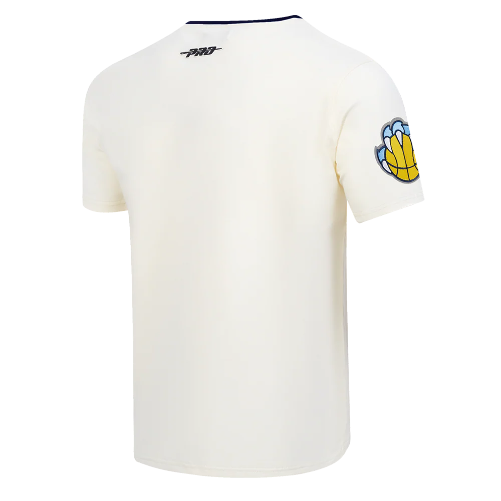 MEMPHIS GRIZZLIES MODERN ORIGINALS MEN'S RINGER TEE (EGGSHELL/ MIDNIGHT NAVY) - Image 4